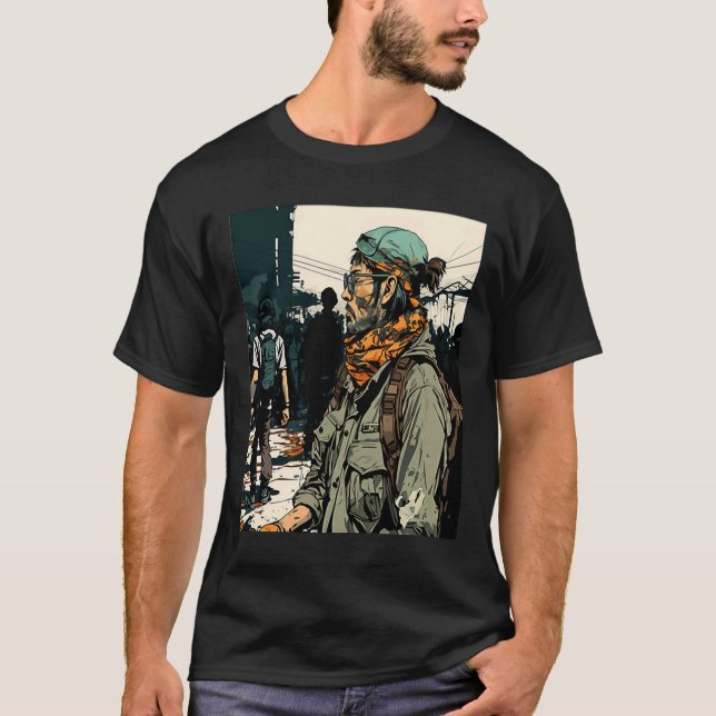 Team Sport Games Retro Airsoft Player T-Shirt (Vorderseite)