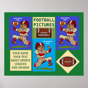 Team Sports Football Ihr Foto und Text Poster