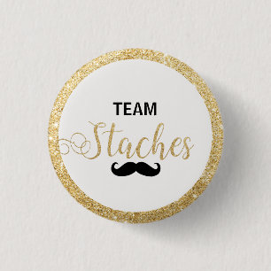 Team Staches Geschlecht decken Button