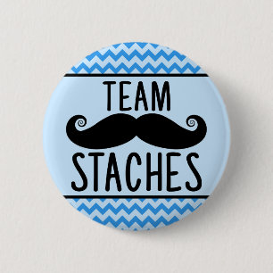 Team Staches Geschlecht decken Buttone auf Button