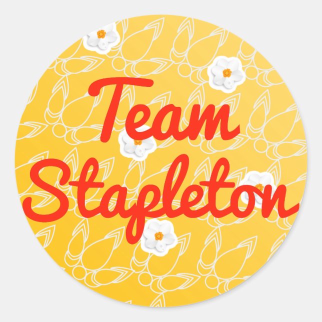 Team Stapleton Runder Aufkleber (Vorderseite)