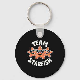 Team Starfish Cool Sonnenbrillen Ozean Cartoon Cre Schlüsselanhänger