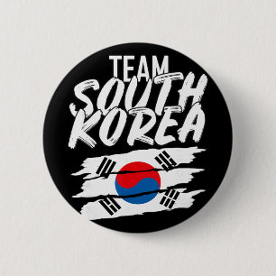Team Südkorea Fußball Koreanisches Sport T-Shirt Button