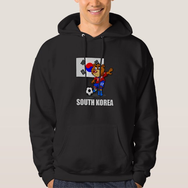 Team-Südkorea-FußballHoodie (Schwarzes) Hoodie (Vorderseite)