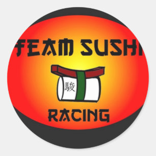 Team Sushi Racing Runder Aufkleber