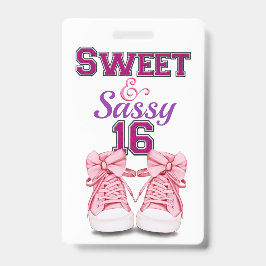 Team Sweet 16 Abzeichen - Siehe Zurück Ausweis