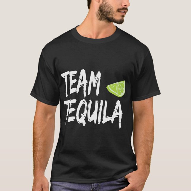 Team Tequila mit grünem Limonen T-Shirt (Vorderseite)