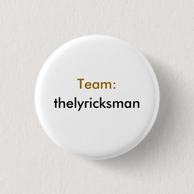 Team: thelyricksman button (Vorderseite)