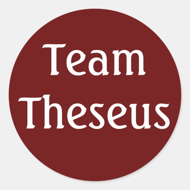 Team Theseus, Griechischer Held Runder Aufkleber (Vorderseite)