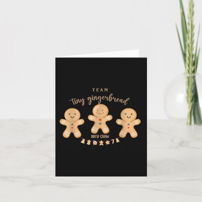 Team Tiny Gingerbread NICU Crew Nurse Christmas Ho Karte (Vorderseite)