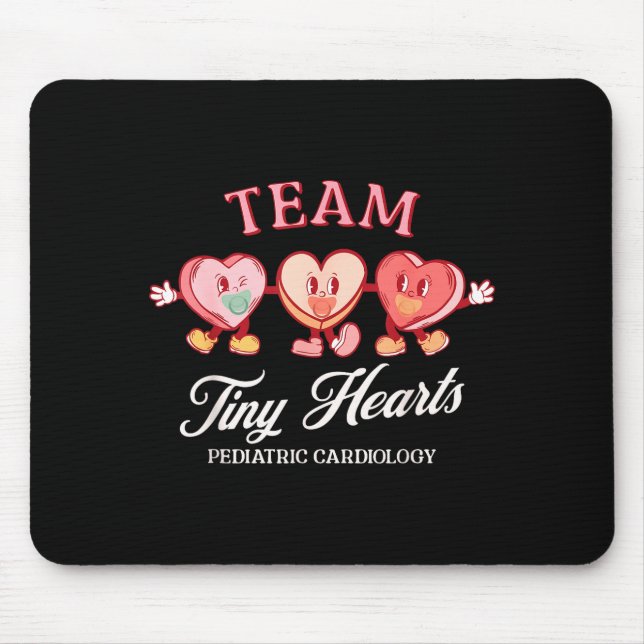 Team Tiny Heart Pediatric Cardiology Candy Heart V Mousepad (Vorne)