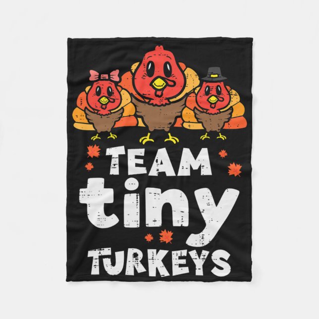Team Tiny Trukeys Niedlich Erntedank Day Nicu Nurs Fleecedecke (Vorderseite)
