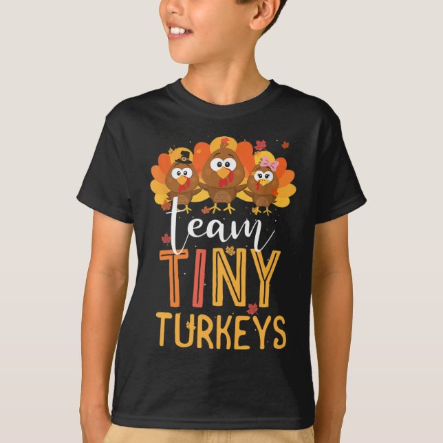 Team Tiny Turkeys Nurse Turkey Erntedank Fall N T-Shirt (Vorderseite)