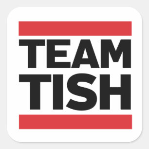 Team Tish Quadratischer Aufkleber