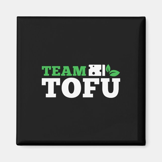 Team Tofu Workout Vegane Bodybuilding Fitness Pfla Magnet (Vorne)
