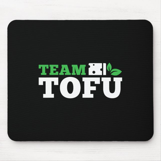 Team Tofu Workout Vegane Bodybuilding Fitness Pfla Mousepad (Vorne)