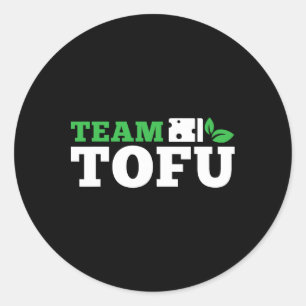 Team Tofu Workout Vegane Bodybuilding Fitness Pfla Runder Aufkleber
