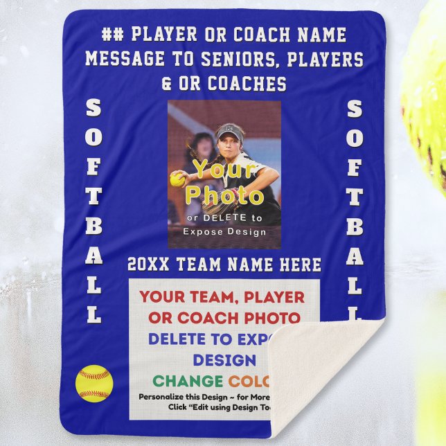 Team, Trainer oder Geschenke zum SENIOR NIGHT für  Sherpadecke (Senior gifts for softball players. Best softball coach gifts with softball team photo and player.)