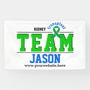 Team Transplantation Sport Green Ribbon individuel Banner