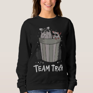 Team Trash Animals Garbage Gang Opossum Raccoon Ra Sweatshirt