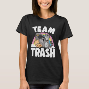 Team Trash Can Garbage Panda Racoon essen Pizza R T-Shirt