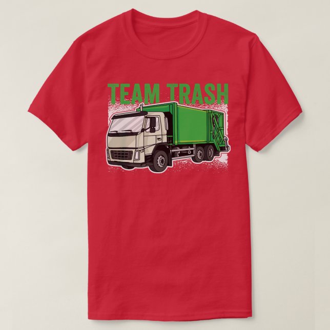 Team Trash Garbage Truck T-Shirt (Design vorne)