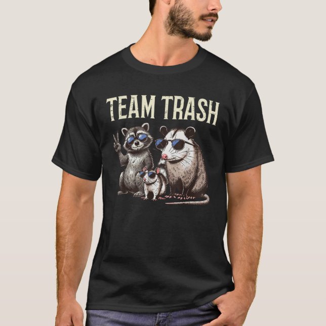 Team Trash Raccoon Opossum Skunk Funny Possum Men  T-Shirt (Vorderseite)