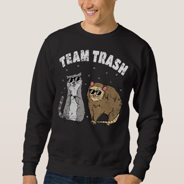 Team Trash Raccoon Rat Sweatshirt (Vorderseite)