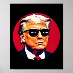 Team Trump Patriotic 4. Juli Stand mit Präsident Poster