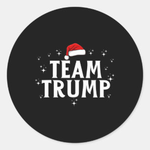 Team Trump Squad Funny Xmas Weihnachten Trump Runder Aufkleber