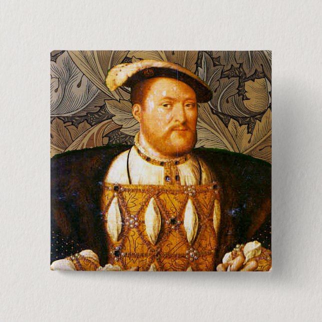 Team Tudor - Portrait von König Henry VIII Button (Vorderseite)