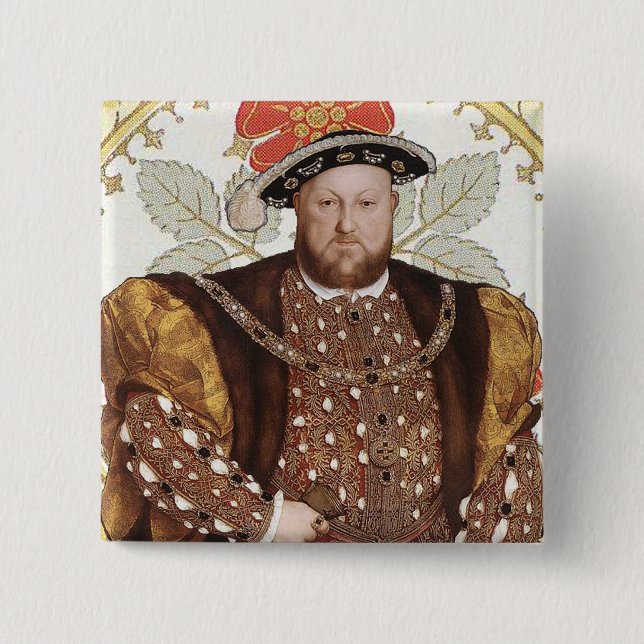 Team Tudor - Portrait von König Henry VIII Button (Vorderseite)