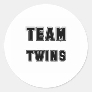 Team Twin Sister Runder Aufkleber