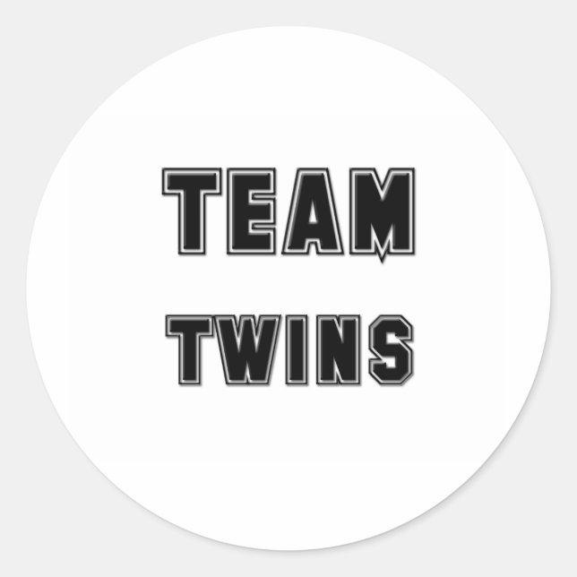 Team Twin Sister Runder Aufkleber (Vorderseite)