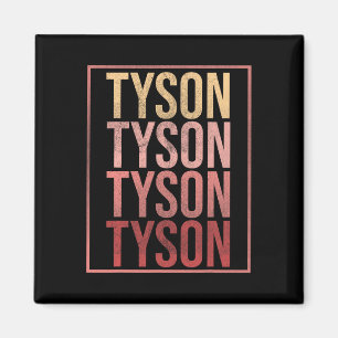 Team Tyson Familie Personalisierter Name Groovy Vi Magnet