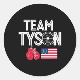 Team Tyson Familie Personalisierter Name Vintage Runder Aufkleber