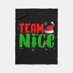 Team Unartig Nett Santa Hut Lustig Weihnachten Pas Fleecedecke