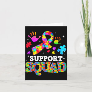 Team Unterstützt Autismus-Bewusstseinsschleife Fam Karte