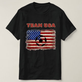Team USA 2026 Fußball-Spieltag mit bedruckter Flag T-Shirt