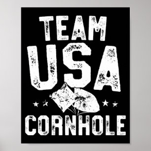 Team USA Cornhole Champion Bean Bag Wurf Poster