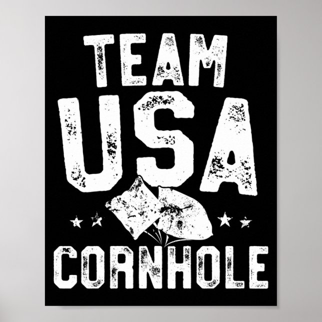 Team USA Cornhole Champion Bean Bag Wurf Poster (Vorne)