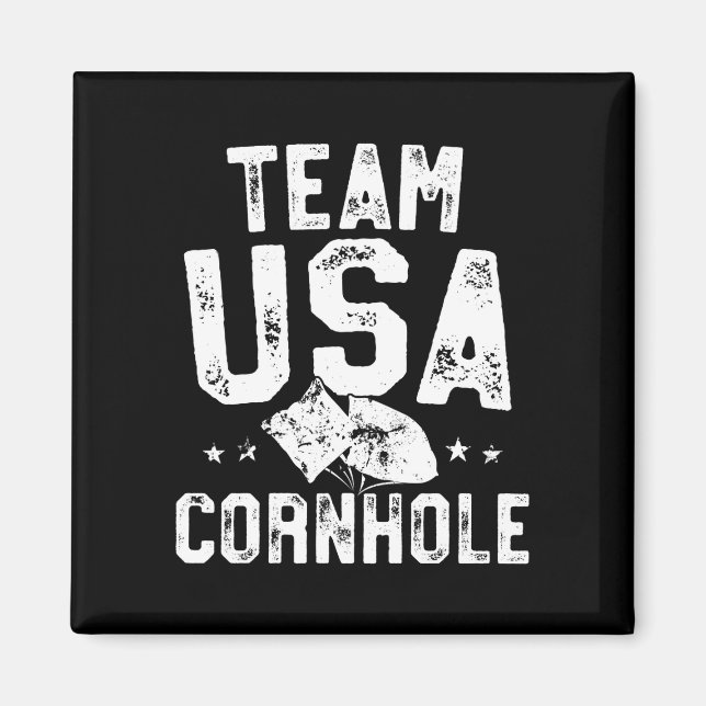 Team USA Cornhole Champion Bohnenbeutel-Wurf Magnet (Vorne)