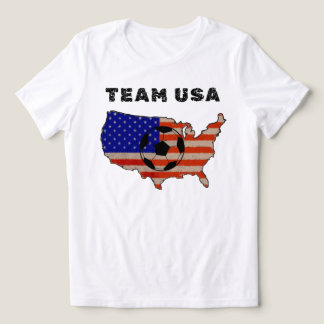 Team USA Distressed Flag Fußball Spieltag 2026 Tri-Blend Shirt