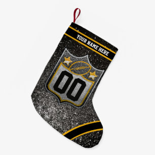 Team USA Sports Black and Gold Pittsburgh Football Kleiner Weihnachtsstrumpf