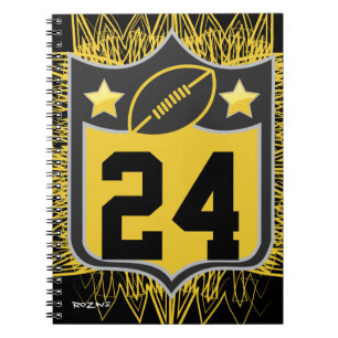 Team USA Sports Black and Gold Pittsburgh Football Notizblock