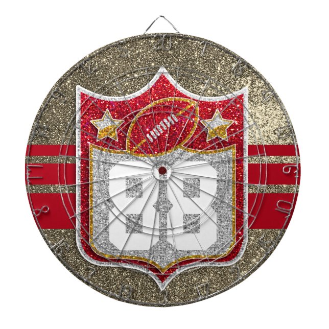 Team USA Sports Red and Gold Uni Football Dartscheibe (vorne)