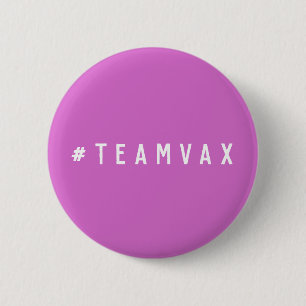 Team Vax Pink Pro Impfstoff Hashtag Button