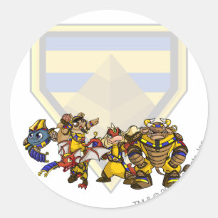 Team verlorene Wüstengruppe Runder Aufkleber