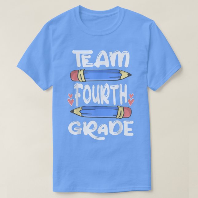 Team Vierte Klasse Funny 4. Zurück zur Schule Lehr T-Shirt (Design vorne)