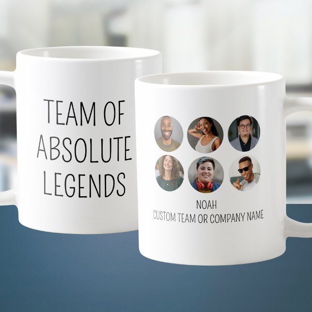 Team von Absolute Legends 6 Foto Mitarbeiter Offic Kaffeetasse (Team Of Absolute Legends 6 Photo Coworker Office Coffee Mug
)